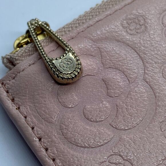 Authentic Clathas Pale Pink Leather Small Coin Purse / Card Case / Wallet - Picture 3 of 8